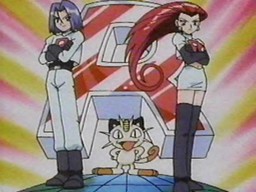 James con Meowth y Jessie